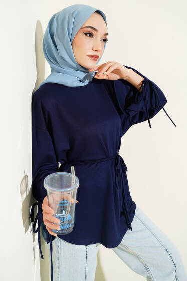 Bilek Yırtmaçlı İpli Loyşa Tunik Parlement - Yılın Fırsatı