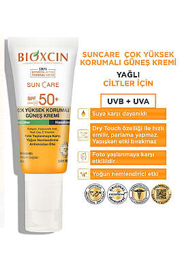Bioxcin Yağlı Ciltler İçin Yüz Güneş Kremi 50 ml - Yılın Fırsatı
