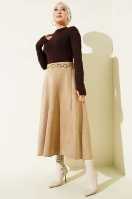 Bisiklet Yaka Basic Body Kahve - Bluz