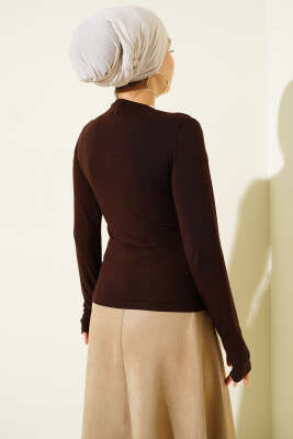 Bisiklet Yaka Basic Body Kahve - Yılın Fırsatı