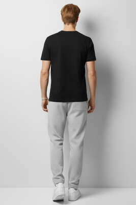 Bisiklet Yaka Basic Erkek T-shirt Siyah - Erkek Siyah Tişört