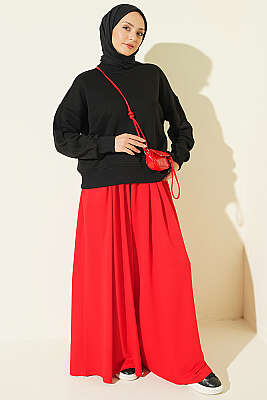 Bisiklet Yaka Basic Tunik Siyah - Tunik