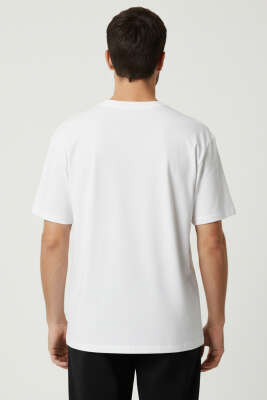 Bisiklet Yaka Erkek T-Shirt Beyaz - Erkek T-shirt