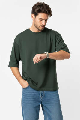 Bisiklet Yaka Erkek T-Shirt Nefti - WİPEOUT