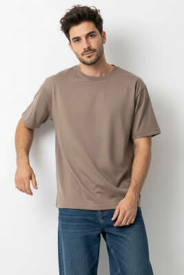 Bisiklet Yaka Erkek T-Shirt Vizon - WİPEOUT