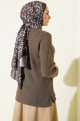 Bisiklet Yaka Fitilli Bluz Kahve - Bluz