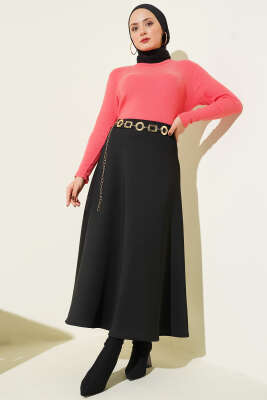 Bisiklet Yaka Fitilli Bluz Somon - Bluz