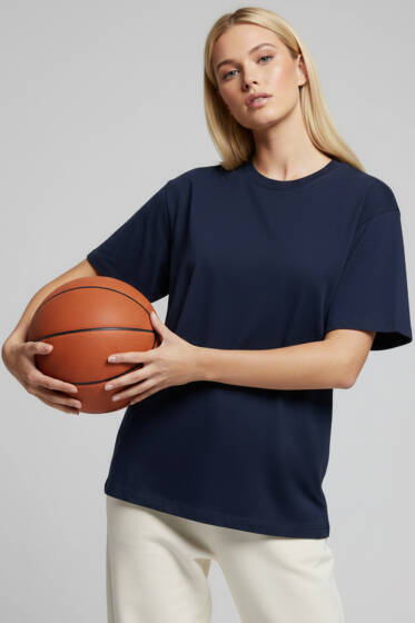 Bisiklet Yaka Kısa Kollu T-shirt Lacivert - Kadın Giyim Modelleri