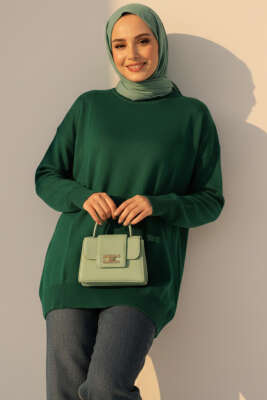 Bisiklet Yaka Merserize Tunik Nefti - Yılın Fırsatı