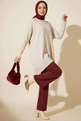 Bisiklet Yaka Merserize Tunik Taş - Yılın Fırsatı