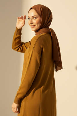 Bisiklet Yaka Merserize Tunik Yağ Yeşili - Yılın Fırsatı