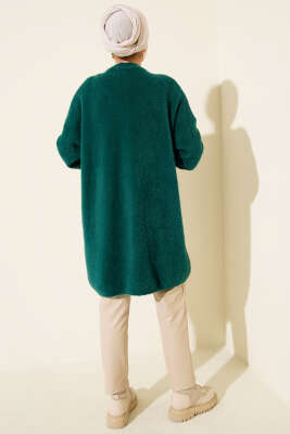 Bisiklet Yaka Sakal Detaylı Kazak Nefti - Triko Kazak