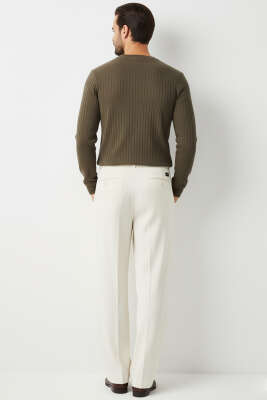 Bisiklet Yaka Uzun Kol Erkek T-shirt Kahve - Erkek T-shirt