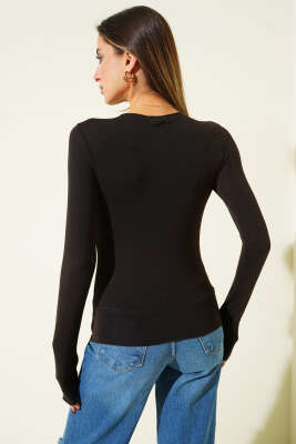 Bisiklet Yakalı Basic Body Kahve - Kadın Giyim Modelleri