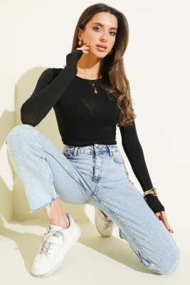 Bisiklet Yakalı Basic Body Siyah 