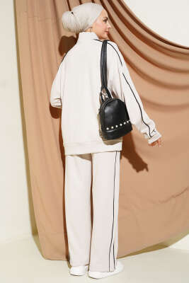 Biye Detaylı Fermuarlı Loyşa İkili Takım Taş - İkili Takım