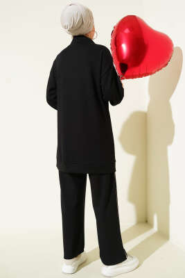 Biyeli Armalı Loyşa İkili Takım Siyah - İkili Takım