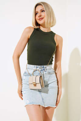 Biyeli Body Koyu Haki - Kadın Giyim Modelleri