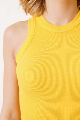 Biyeli Body Sarı - Bluz