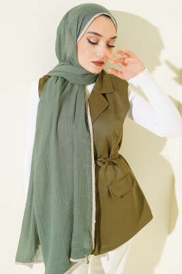 Biyeli Müslin Şal Çağla Yeşili 