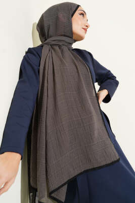 Biyeli Müslin Şal Füme - Başörtüsü