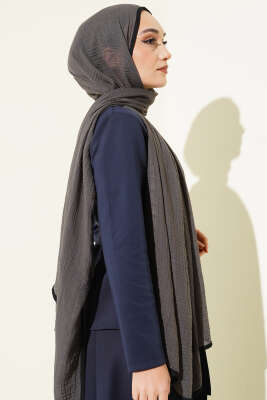 Biyeli Müslin Şal Füme - Başörtüsü