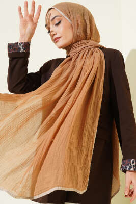 Biyeli Müslin Şal Latte - ASSE BONE