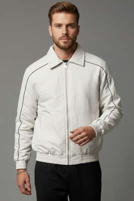 Biyeli Oversize Erkek Mont Taş - BY MAMİ