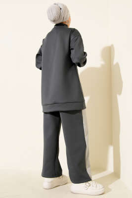 Biyeli Şeritli Scuba İkili Takım Füme - İkili Takım