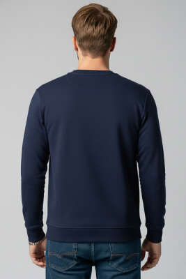 Blok Renkli Selanik Erkek Sweatshirt Parlement - Erkek Sweatshirt