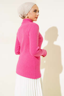 Boğazlı Fitilli Body Fuşya - Yılın Fırsatı