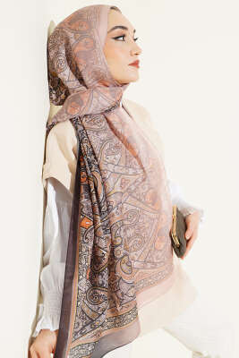 Bohem Esintili Şal Antrasit - Başörtüsü