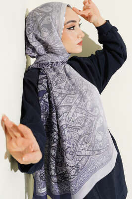 Bohem Esintili Şal Füme - Başörtüsü