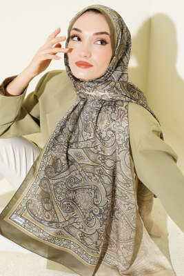Bohem Esintili Şal Haki - Başörtüsü