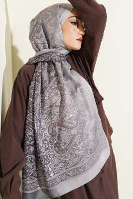 Bohem Esintili Şal Kayrak Grisi 