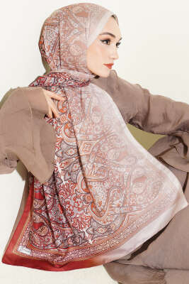 Bohem Esintili Şal Kiremit - Başörtüsü