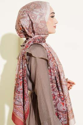 Bohem Esintili Şal Kiremit - Başörtüsü