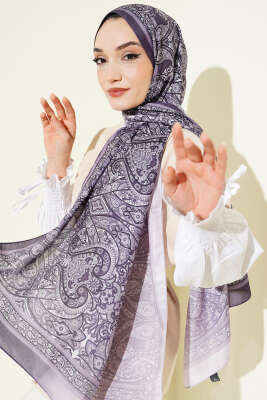 Bohem Esintili Şal Lila - VERTU (NYD TEKSTİL)