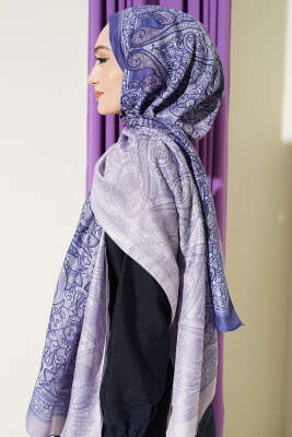 Bohem Esintili Şal Mor - Başörtüsü