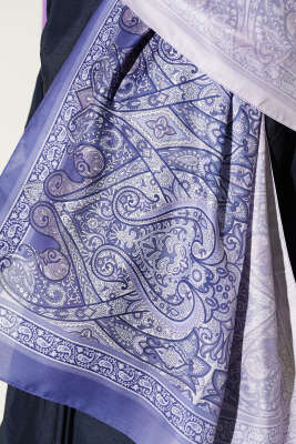 Bohem Esintili Şal Mor - Başörtüsü