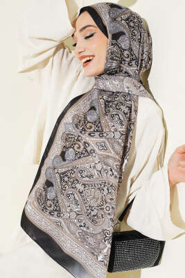 Bohem Esintili Şal Siyah 