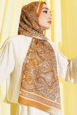 Bohem Esintili Şal Yağ Yeşili - VERTU (NYD TEKSTİL)