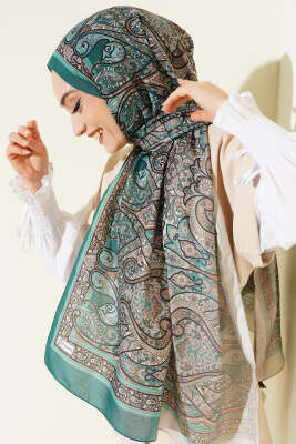 Bohem Esintili Şal Zümrüt - VERTU (NYD TEKSTİL)