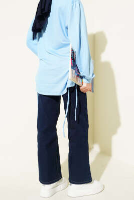 Bol Paça Cepli Kot Pantolon Lacivert - Pantolon