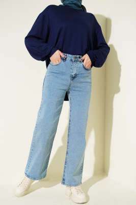 Bol Paça Cepli Kot Pantolon Mavi - Pantolon