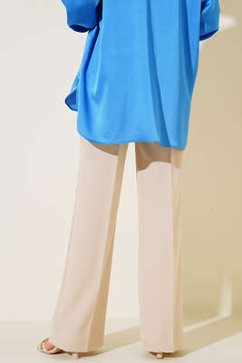 Bol Paça Cepli Pantolon Bej - Pantolon