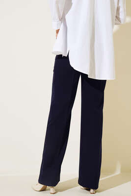 Bol Paça Cepli Pantolon Lacivert - Pantolon