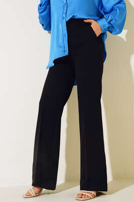 Bol Paça Cepli Pantolon Siyah 