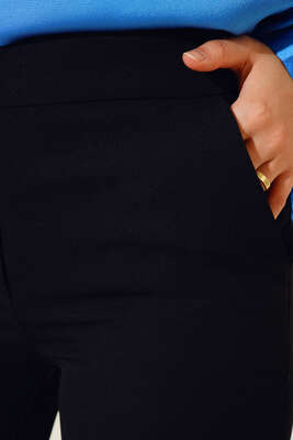 Bol Paça Cepli Pantolon Siyah - Pantolon