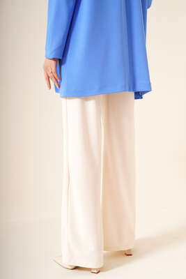 Bol Paça Çımalı Pantolon Bej - Pantolon